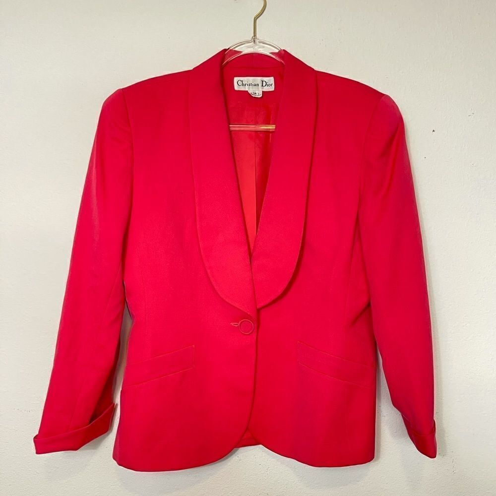 Vintage Christian Dior Pink Blazer Shoulder Pads